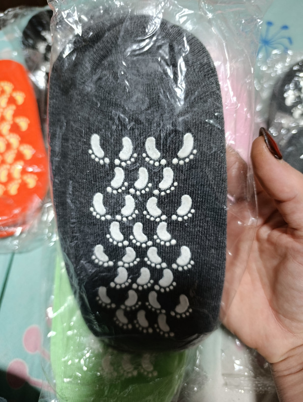 جوراب سلیکونی پا رنگ طوسی